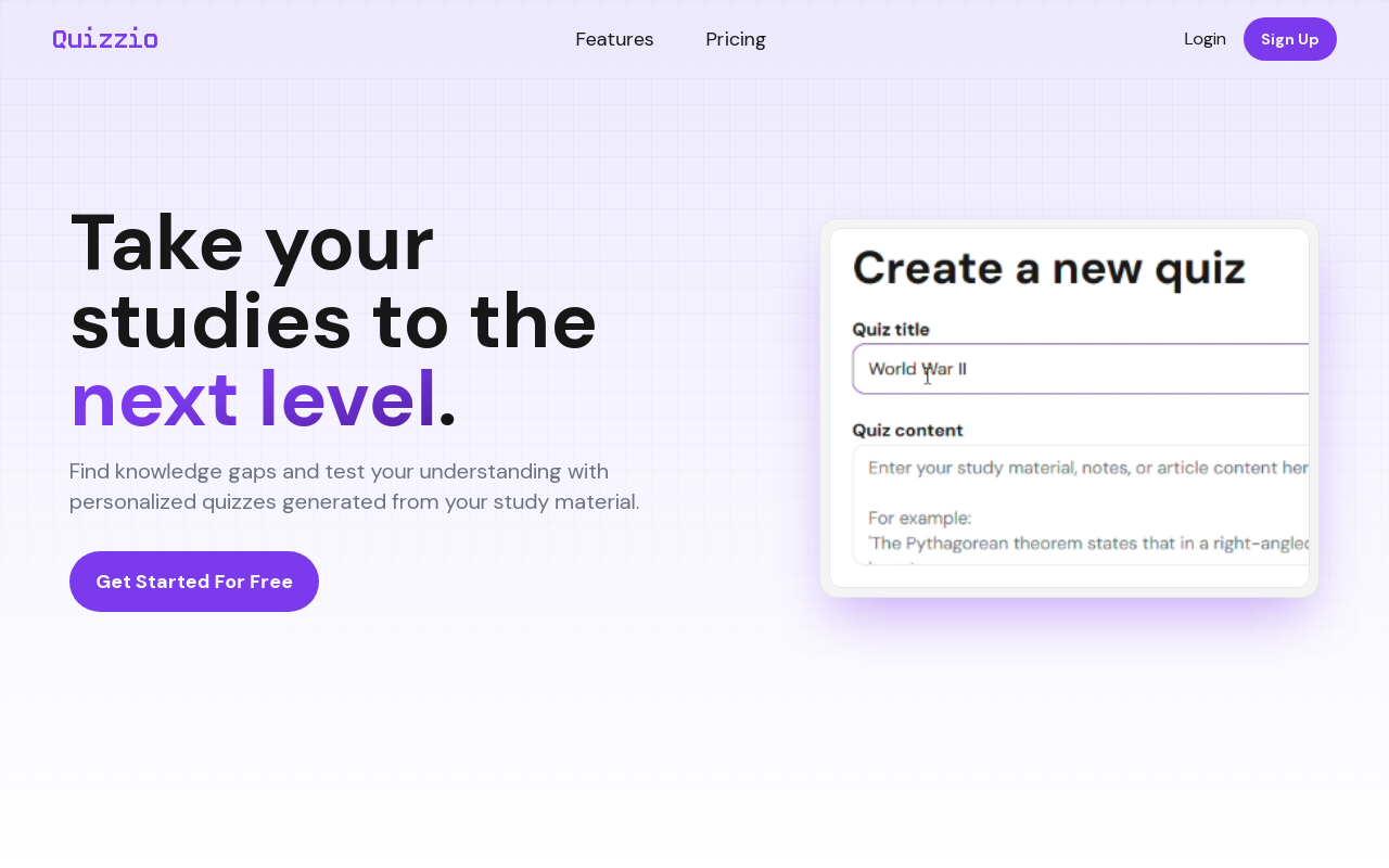 Quizzio: Transform Study Material into Questionnaires